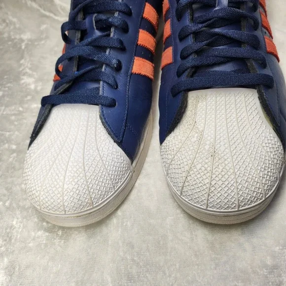 Adidas Mens Superstar Blue & Orange Sneakers/Shoes Size 19‎